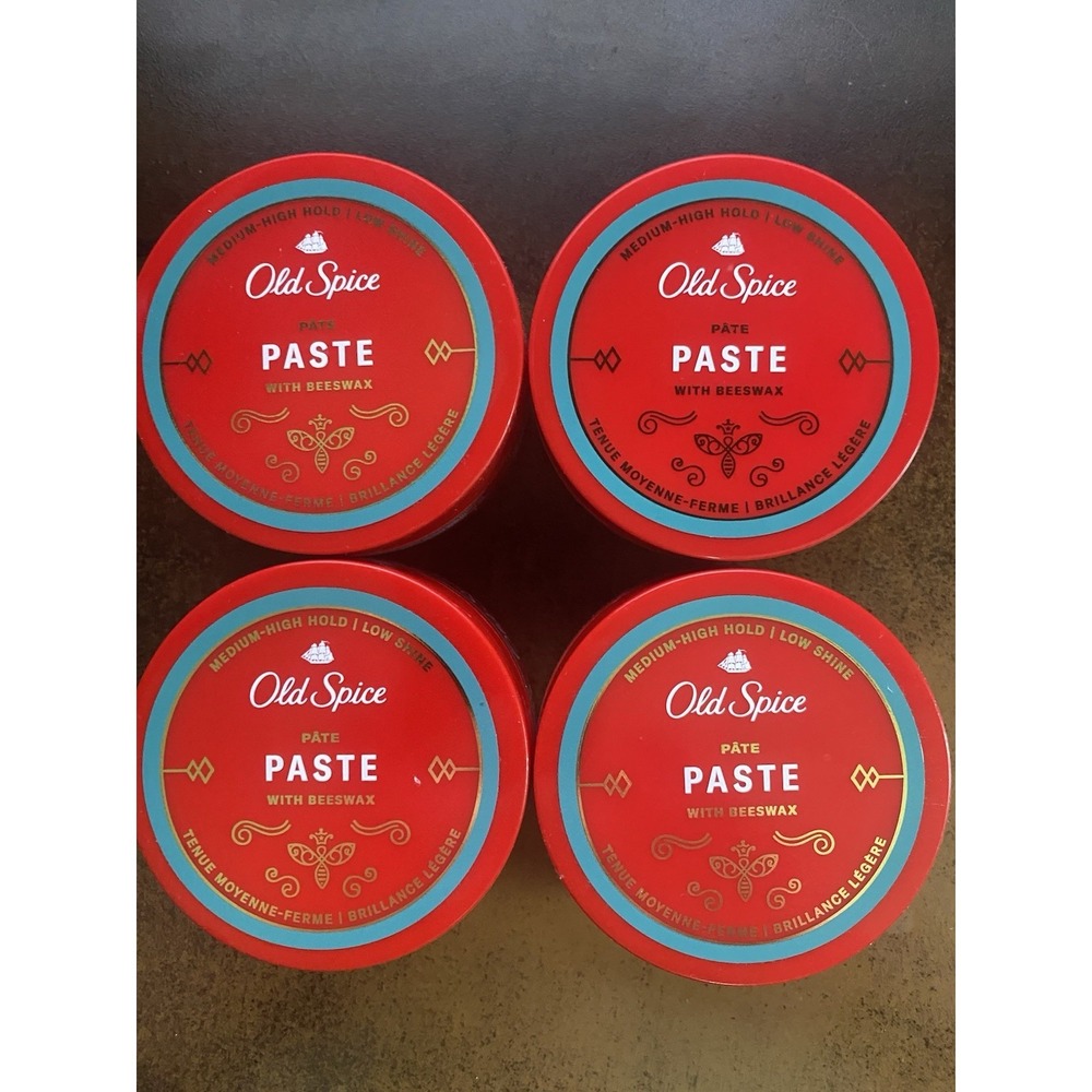 (4) Old Spice Paste 2.22oz Medium-high Hold| Low Shine